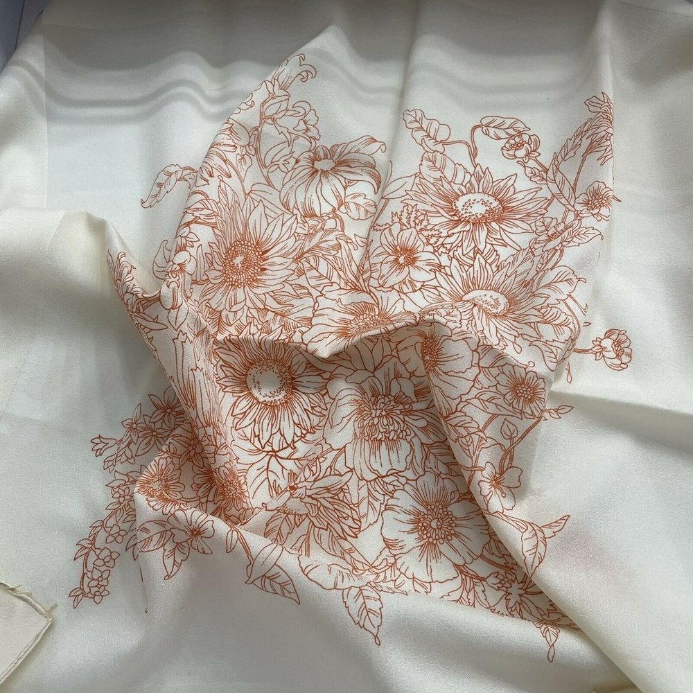 Square Scarf Floral Print Made in Italy 20”